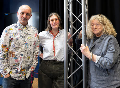 Head of TPD Ashley Shairp with Lauren Reyhani and Jenny Beavan