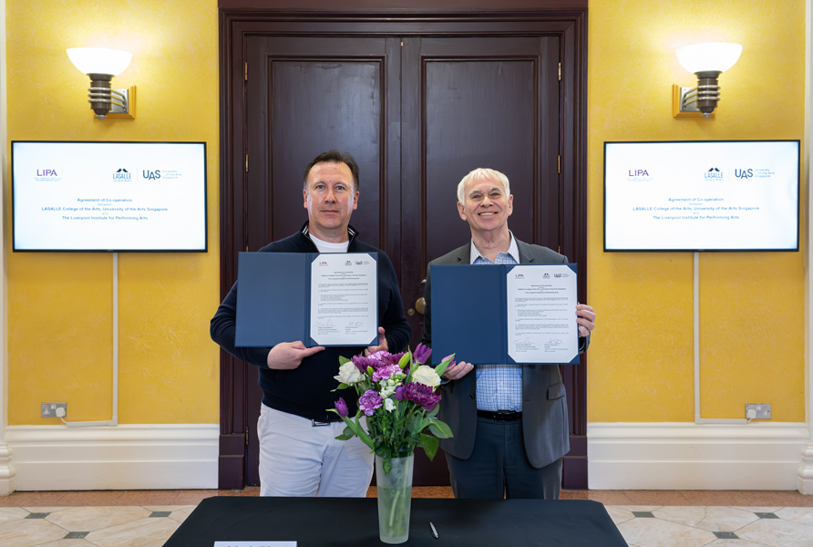 New opportunities for LIPA students as partnership agreed with top Singapore arts institution