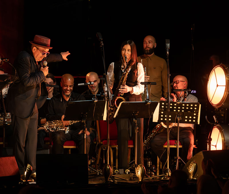 Watch: Performing with Elvis Costello and being a horn player at LIPA